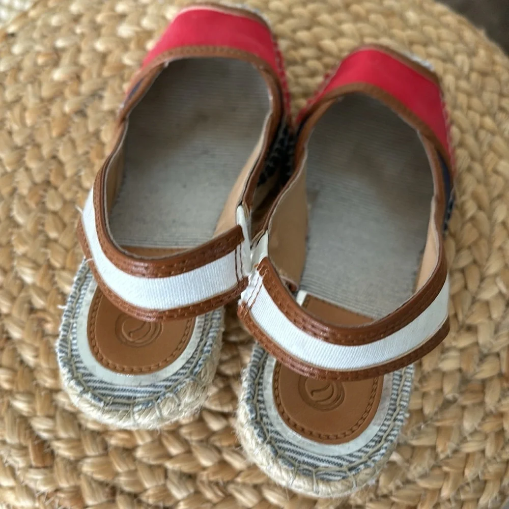 Vidoretta Canvas Open Tow Slingback Espadrilles Women's Size 7